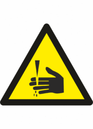 Výstražná bezpečnostní značka: Symbol bez textu - Nebezpečí useknutí prstů