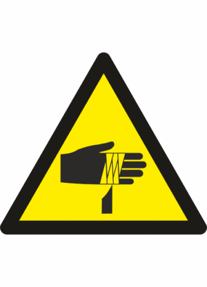 Výstražná bezpečnostní značka: Symbol bez textu - Ostrý prvek