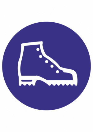 Příkazová bezpečnostní značka: Symbol bez textu - Používej pracovní obuv