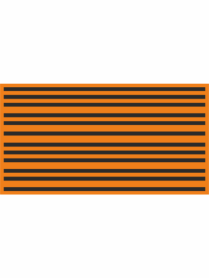 Značení elektro a ESD - Symboly a aršíky: Označení fází 10 mm (Oranžovo černá)