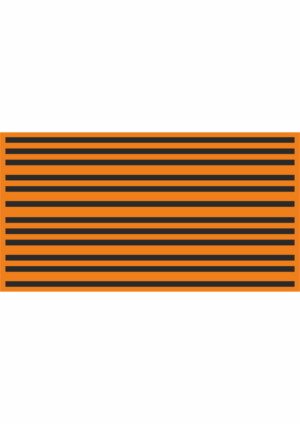 Značení elektro a ESD - Symboly a aršíky: Označení fází 10 mm (Oranžovo černá)