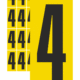 Čísla a písmena - Číslo na samolepicí fólii PVC: 4 (Žlutý podklad)