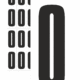 Čísla a písmena - Číslo na samolepicí fólii PVC s bílým podkladem: 0 (Černá)