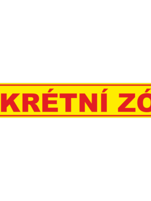 Podlahový nápis Diskrétní zóna