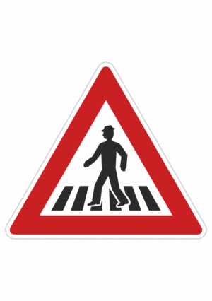 Dopravní značky plechové - Výstražné: Pozor, přechod pro chodce (A11)
