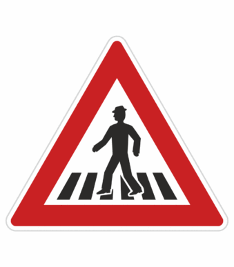 Dopravní značky plechové - Výstražné: Pozor, přechod pro chodce (A11)