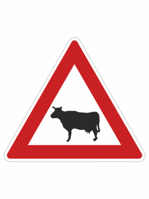 Dopravní značky plechové - Výstražné: Zvířata (A13)