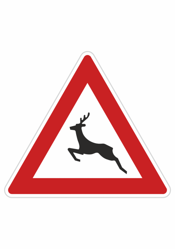 Dopravní značky plechové - Výstražné: Zvěř (A14)