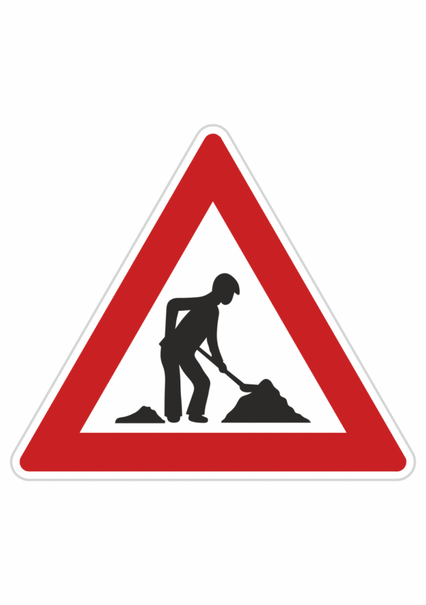 Dopravní značky plechové - Výstražné: Práce (A15)
