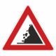 Dopravní značky plechové - Výstražné: Padající kamení (A18)