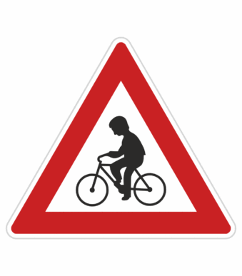 Dopravní značky plechové - Výstražné: Cyklisté (A19)