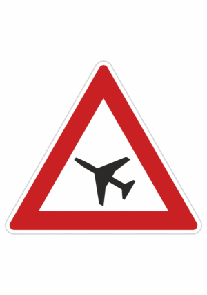 Dopravní značky plechové - Výstražné: Letadla (A20)