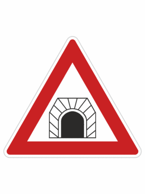 Dopravní značky plechové - Výstražné: Pozor, tunel (A21)