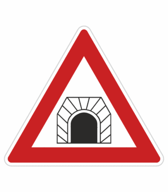 Dopravní značky plechové - Výstražné: Pozor, tunel (A21)