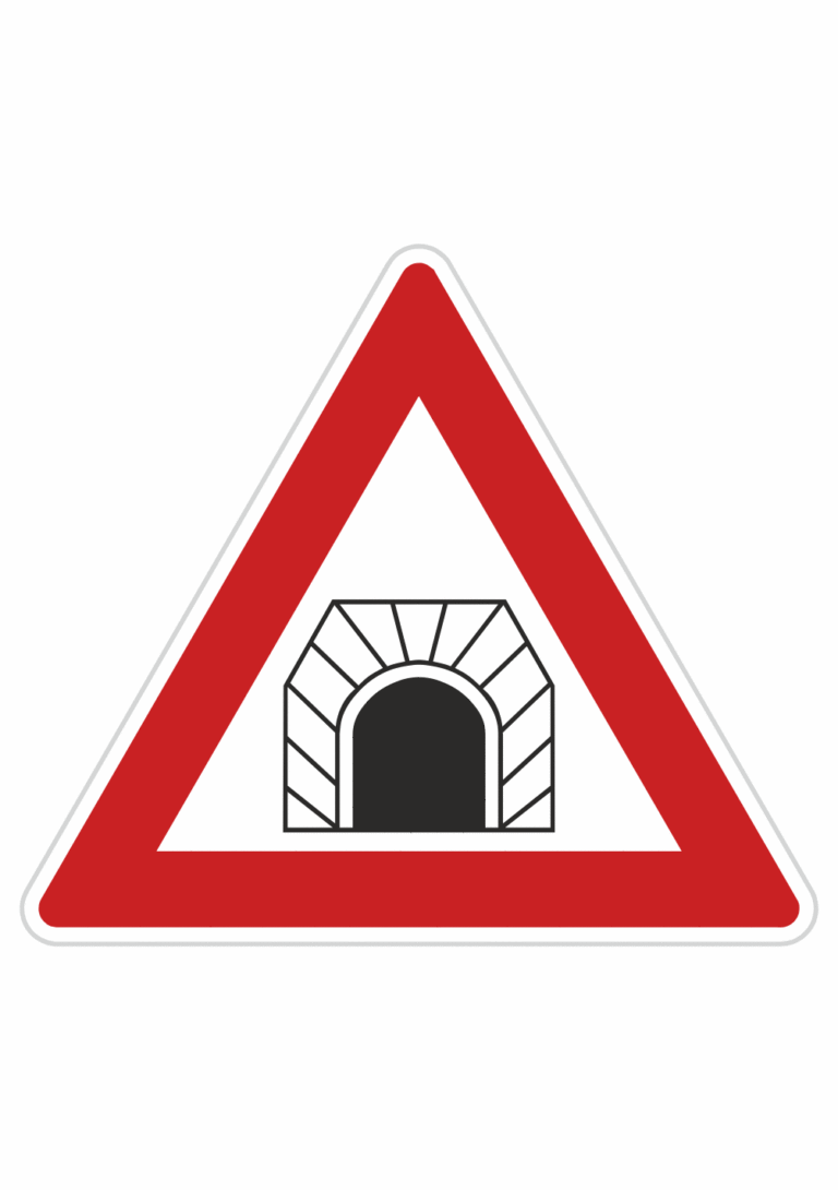 Dopravní značky plechové - Výstražné: Pozor, tunel (A21)