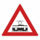 Dopravní značky plechové - Výstražné: Tramvaj (A25)