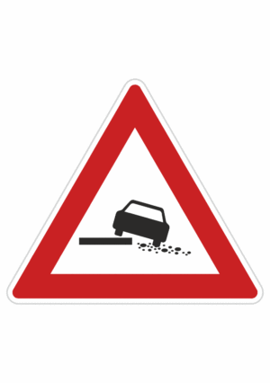 Dopravní značky plechové - Výstražné: Nebezpečná krajnice (A28)
