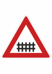 Dopravní značky plechové - Výstražné: Železniční přejezd se závorami (A29)