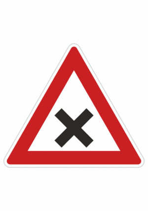 Dopravní značky plechové - Výstražné: Křižovatka (A3)