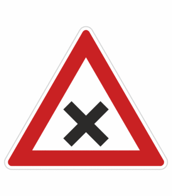 Dopravní značky plechové - Výstražné: Křižovatka (A3)