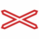 Dopravní značky plechové - Výstražné: Výstražný kříž pro železniční přejezd jednokolejný (A32a)