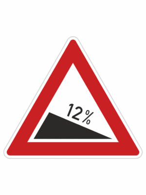 Dopravní značky plechové - Výstražné: Nebezpečné klesání (A5a)