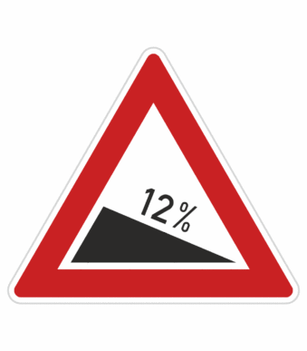 Dopravní značky plechové - Výstražné: Nebezpečné klesání (A5a)