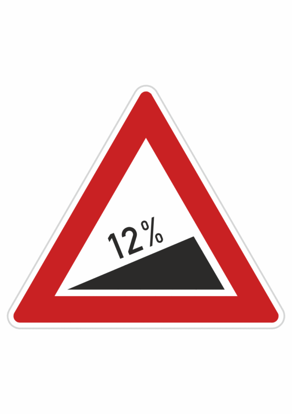 Dopravní značky plechové - Výstražné: Nebezpečné stoupání (A5b)