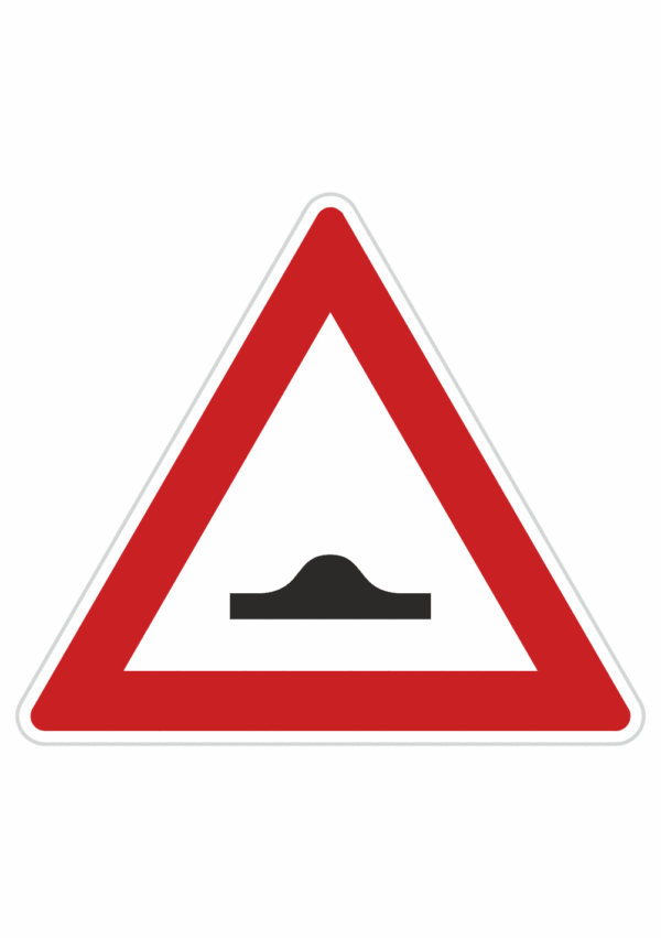 Dopravní značky plechové - Výstražné: Pozor zpomalovací práh (A7b)