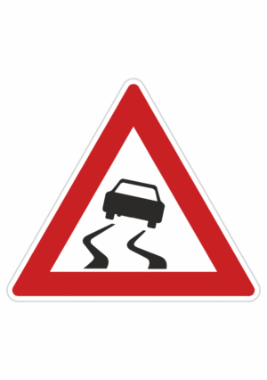 Dopravní značky plechové - Výstražné: Nebezpečí smyku (A8)