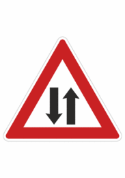 Dopravní značky plechové - Výstražné: Provoz v obou směrech (A9)