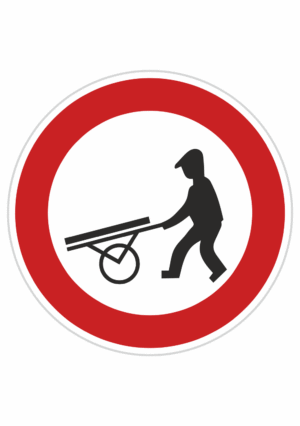 Dopravní značky plechové - Zákazové: Zákaz vjezdu ručních vozíků (B10)