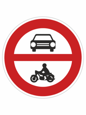 Dopravní značky plechové - Zákazové: Zákaz vjezdu všech motorových vozidel (B11)