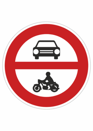 Dopravní značky plechové - Zákazové: Zákaz vjezdu všech motorových vozidel (B11)