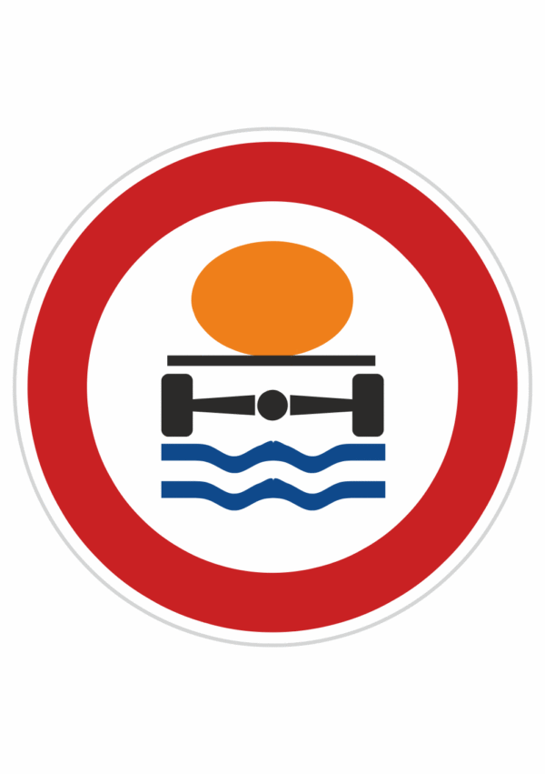 Dopravní značky plechové - Zákazové: Zákaz vjezdu vozidel, které převážejí náklad, který může znečistit vodu (B19)