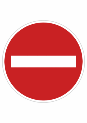 Dopravní značky plechové - Zákazové: Zákaz vjezdu všech vozidel (B2)