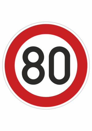Dopravní značky plechové - Zákazové: Nejvyšší dovolená rychlost (B20a)