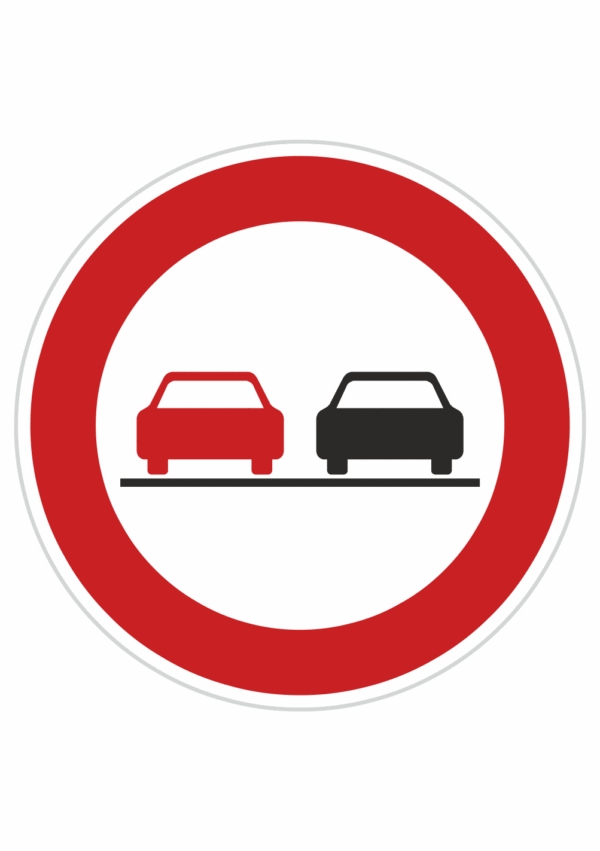 Dopravní značky plechové - Zákazové: Zákaz předjíždění (B21a)