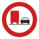 Dopravní značky plechové - Zákazové: Zákaz předjíždění pro nákladní automobily (B22a)