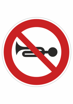 Dopravní značky plechové - Zákazové: Zákaz zvukových výstražných znameních (B23a)