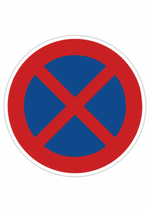 Dopravní značky plechové - Zákazové: Zákaz zastavení (B28)