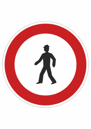 Dopravní značky plechové - Zákazové: Zákaz vstupu chodců (B30)