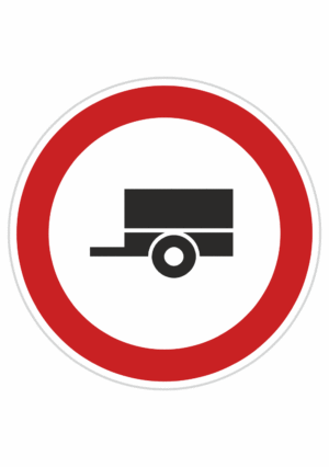 Dopravní značky plechové - Zákazové: Zákaz vjezdu motorových vozidel s přívěsem (B33)