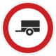 Dopravní značky plechové - Zákazové: Zákaz vjezdu motorových vozidel s přívěsem (B33)