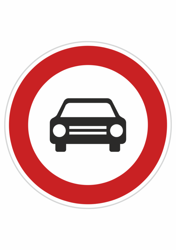 Dopravní značky plechové - Zákazové: Zákaz vjezdu všech motorových vozidel s výjimkou motocyklů bez postranního vozíku (B3a)