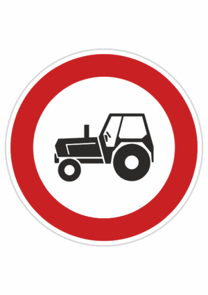 Dopravní značky plechové - Zákazové: Zákaz vjezdu traktorů (B6)