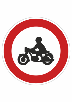 Dopravní značky plechové - Zákazové: Zákaz vjezdů motocyklů (B7)