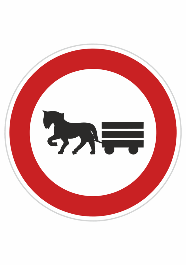 Dopravní značky plechové - Zákazové: Zákaz vjezdu potahových vozidel (B9)