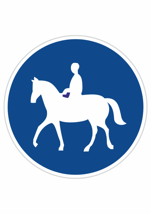 Dopravní značky plechové - Příkazové: Stezka pro jezdce na zvířeti (C11a)