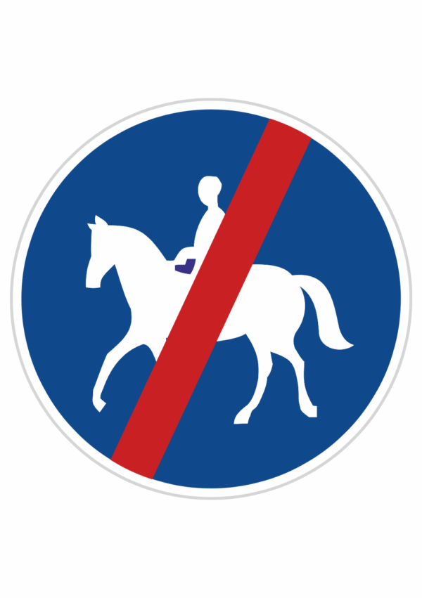 Dopravní značky plechové - Příkazové: Konec stezky pro jezdce na zvířeti (C11b)